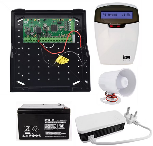 IDS X64 (16 zone) alarm kit with LCD keypad