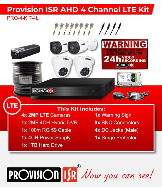 ProVision 4ch Dynamic Hybrid - LTE AHD kit
