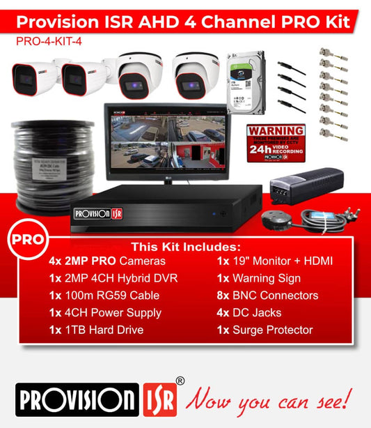 ProVision 4ch Dynamic Hybrid - Full 2MP kit