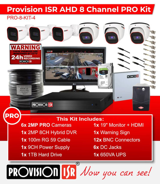 ProVision 8ch Dynamic Hybrid Full 2MP PRO Kit