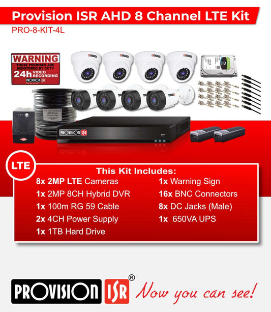 ProVision 8ch Dynamic Hybrid - LTE AHD kit